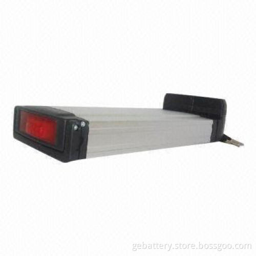 24V, 10Ah Rear Rack Style, LiFePO4 Battery Pack for Electric Bicycles, Scooters